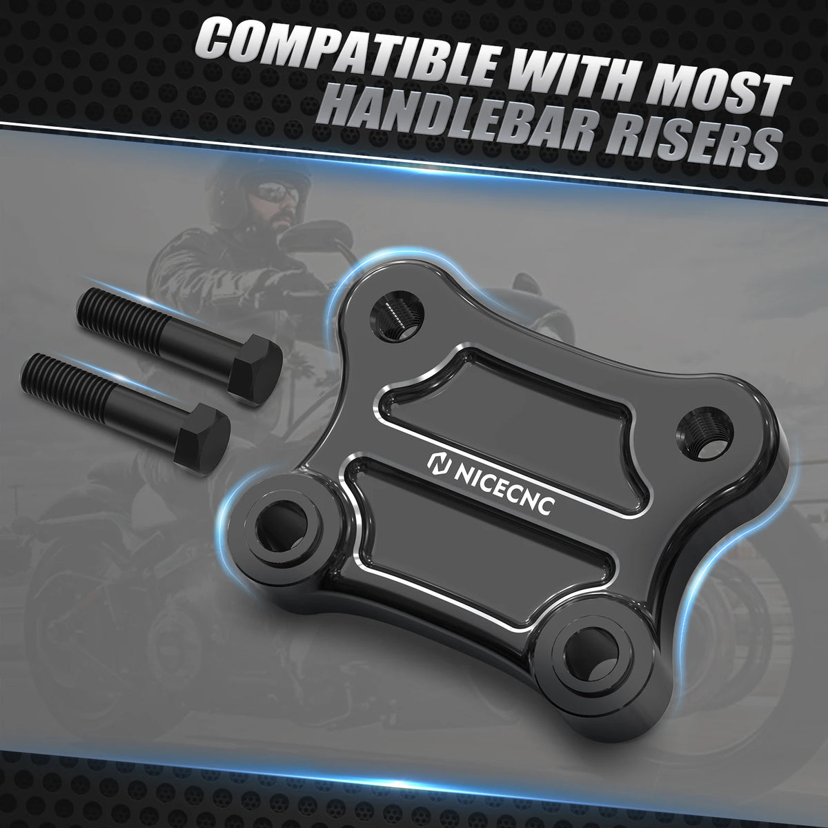 Plaque de recul de rehausseurs pour Harley Street Glide - vue 5