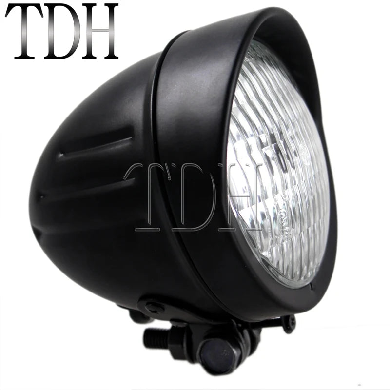 Phare rétro H4 pour Harley Softail Dyna - vue 7