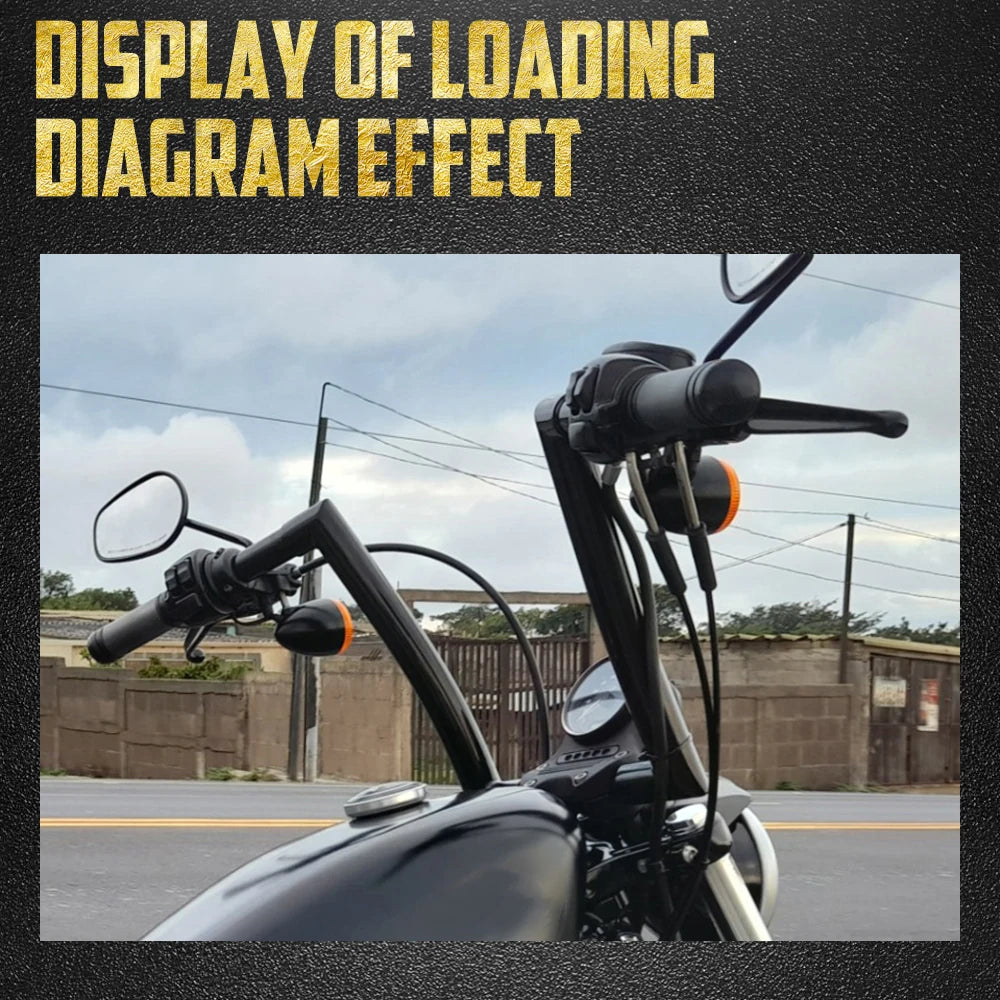 Guidon Surélevé 12/14 pouces - Harley-Davidson Softail, Dyna, Sportster et Touring – photo 2/10
