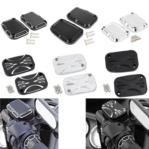 Cache de maître-cylindre aluminium pour Harley Touring - vue 1