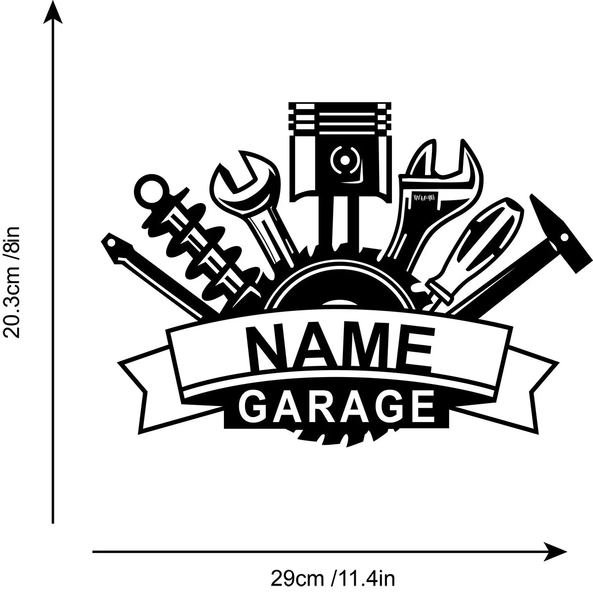 Plaque métallique personnalisée outils de réparation pour garage - vue 4