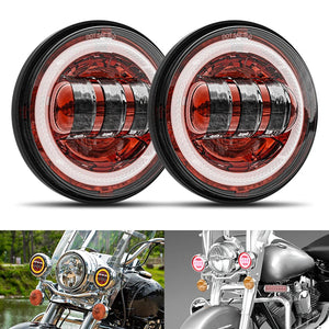 Feux additionnels LED 4,5 pouces pour Harley Road King - vue 1