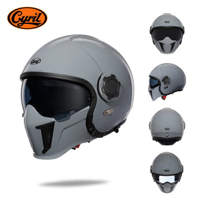Casque moto modulable rétro, doublure intérieure amovible - vue 19