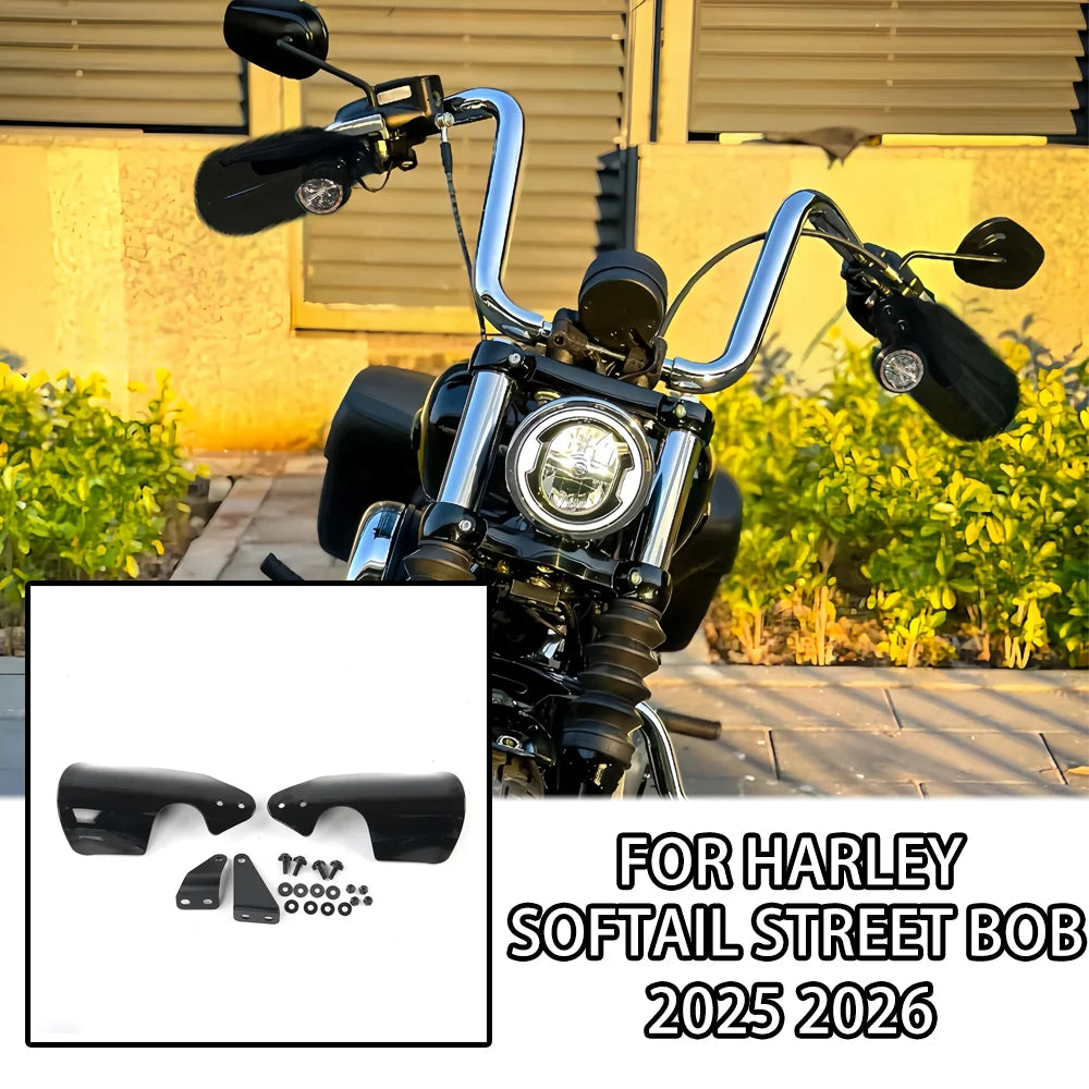 Protège-Mains (Handguards) Noirs - Harley-Davidson Softail Street Bob 2025-2026 – photo 1/7