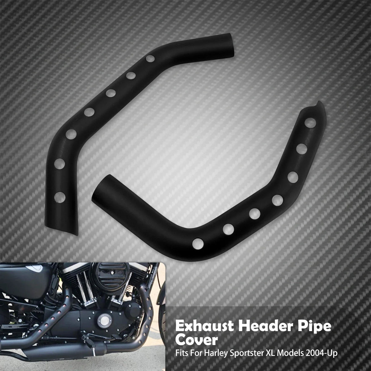 Caches Thermiques de Tubes d'Échappement (Heat Shield) - Harley-Davidson Sportster XL 2004-2022 – photo 7/7