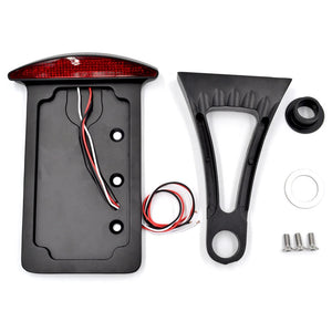 Support de plaque latéral avec feu LED pour Harley custom - vue 1
