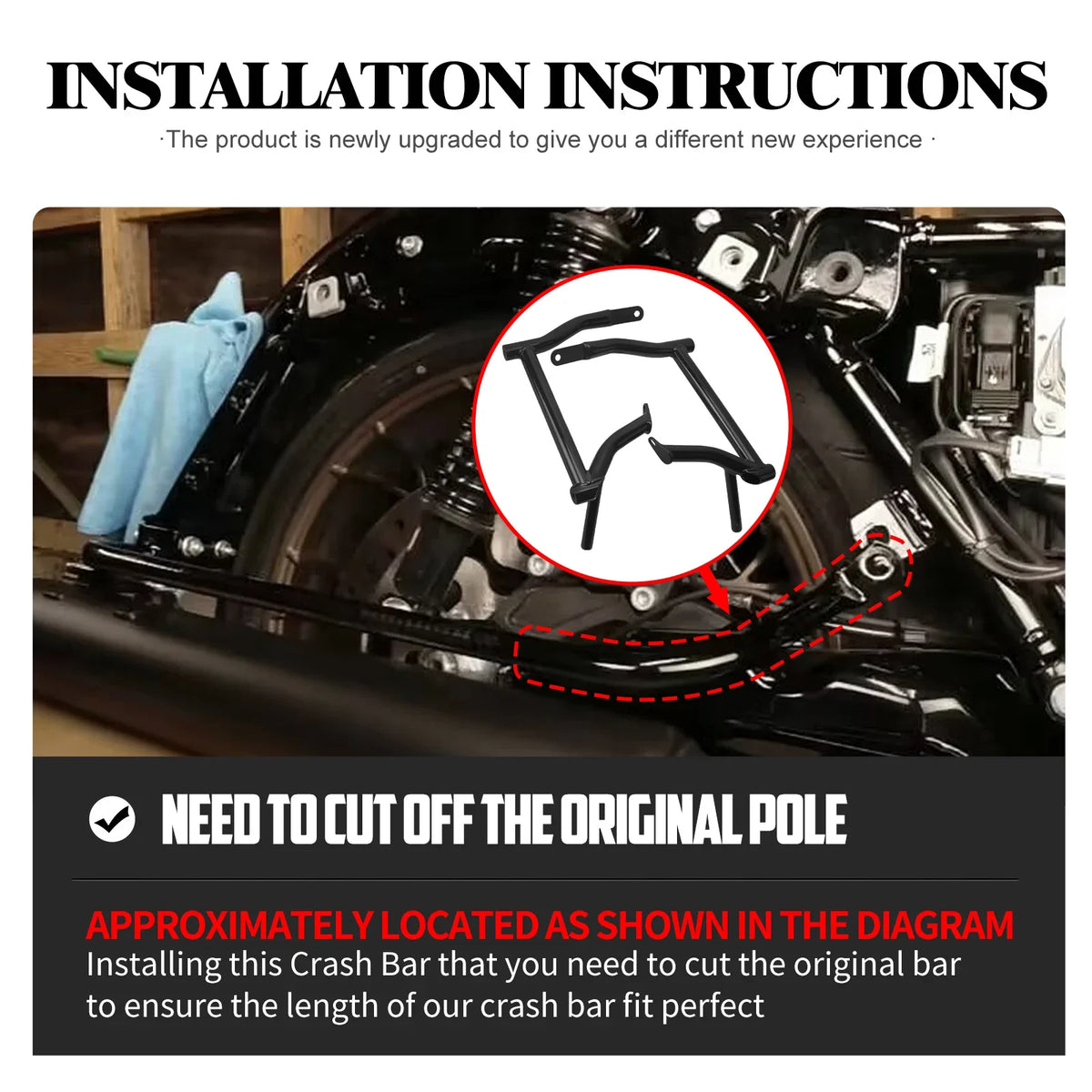 Barres de protection arrière pare-sacoches pour Harley Touring - vue 5
