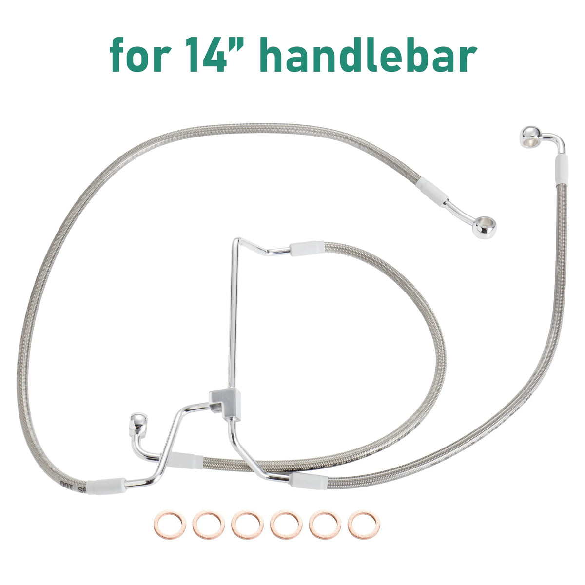 Durite de Frein Avant Rallongée pour Guidon Surélevé (12/14/16 pouces) - Harley-Davidson Touring sans ABS 2014-2023 – photo 8/12