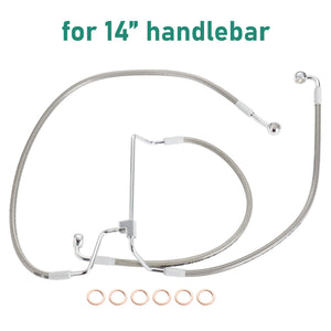 Durite de Frein Avant Rallongée pour Guidon Surélevé (12/14/16 pouces) - Harley-Davidson Touring sans ABS 2014-2023 – photo 8/12