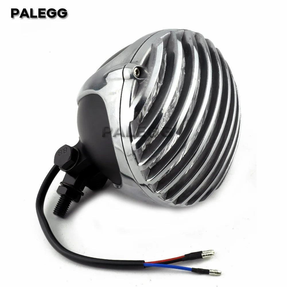 Phare rétro à grille pour Harley chopper bobber - vue 8