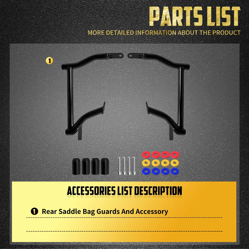 Barres de Protection Arrière pour Sacoches (Crash Bars) - Harley-Davidson Touring 2009-2024 – photo 5/7