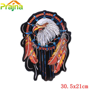 Écusson dorsal brodé biker punk crâne aigle - vue 21