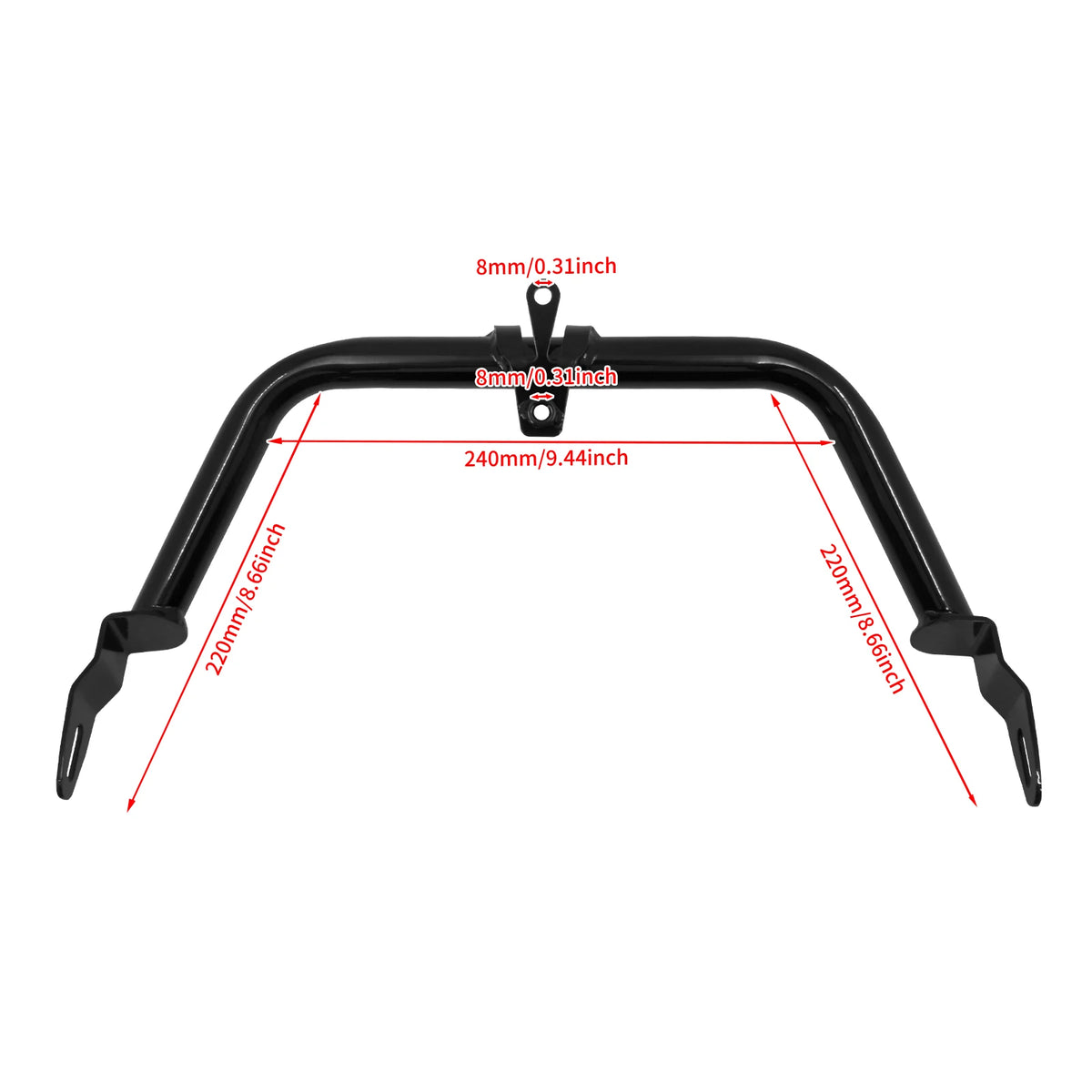 Support de carénage noir brillant pour Harley-Davidson Road Glide - vue 6
