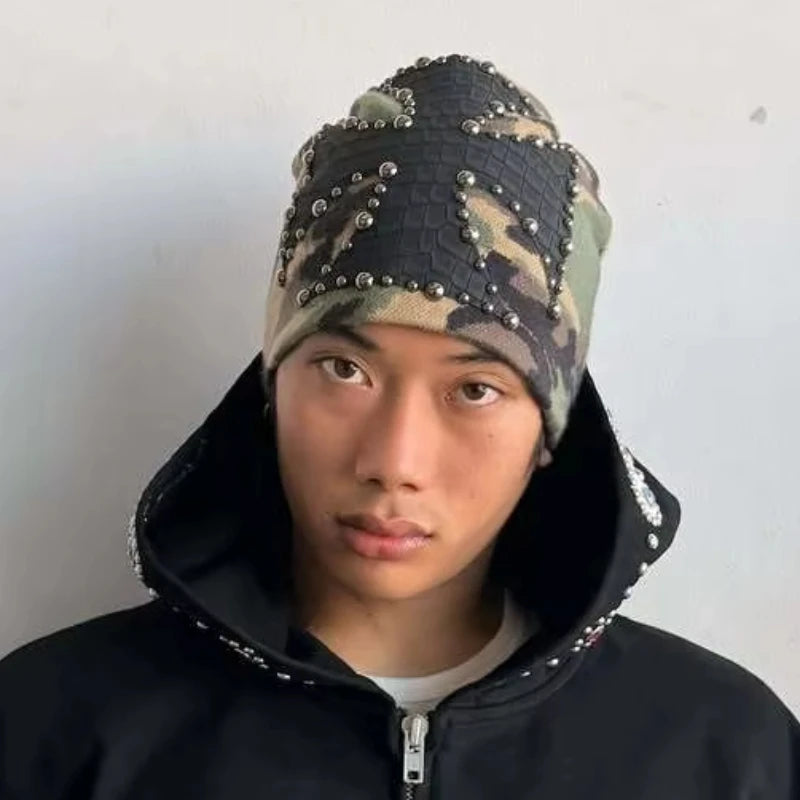 Bonnet tricoté forme dôme style Harajuku streetwear - vue 6