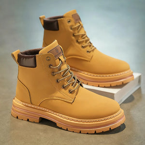Bottines motard mixte beige - vue principale