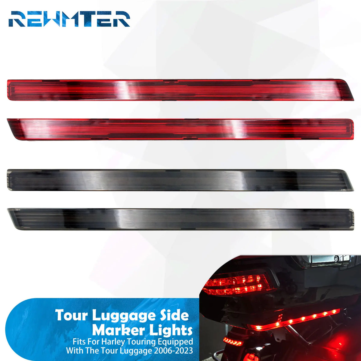 Feux latéraux LED pour Tour-Pak Harley Touring - vue 1