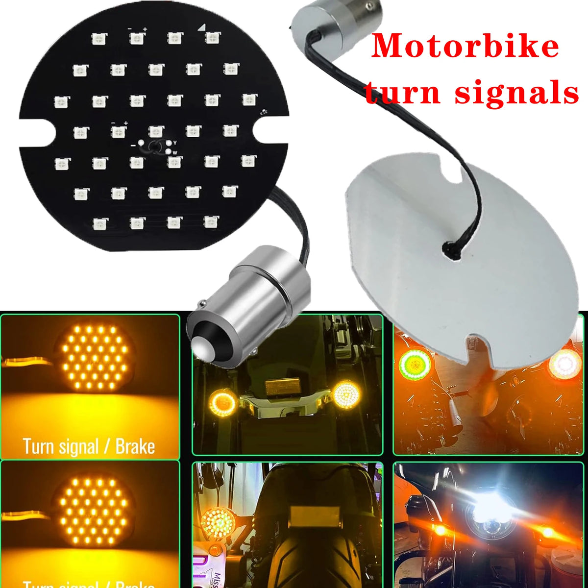 Clignotant LED plat rond 3 1/4 pouces pour Harley-Davidson - vue 1