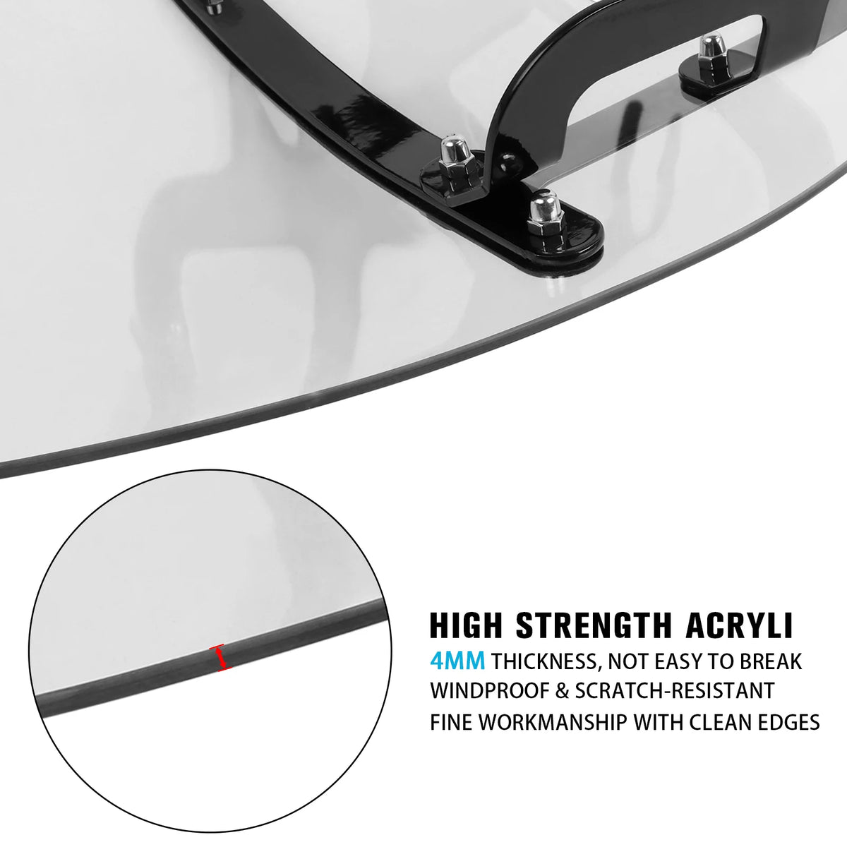 Pare-brise double bulle chromé pour Harley Softail Fat Boy - vue 5