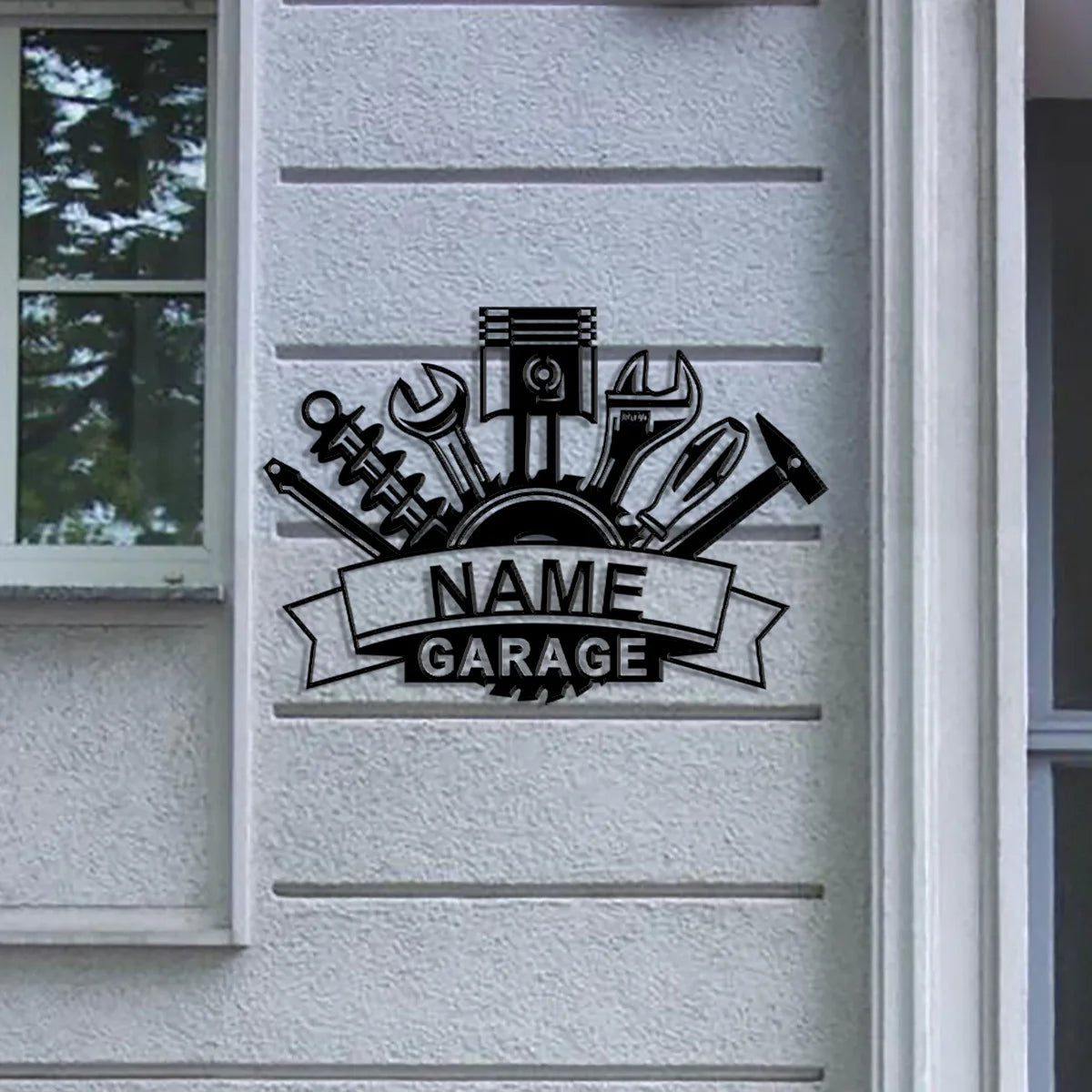 Plaque métallique personnalisée outils de réparation pour garage - vue 5