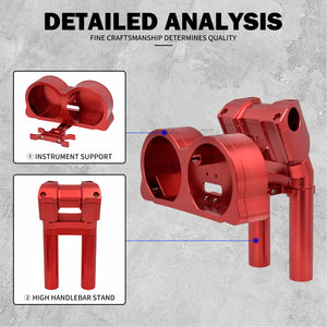 Support de Guidon Rouge avec Fixation Instruments - Harley-Davidson Touring Road Glide 2015-2023 – photo 5/8