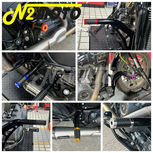 Paire d'embouts de glissière en aluminium et fibre de carbone pour barre de protection moto - vue 6