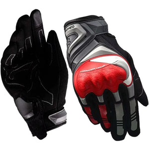 Gants moto noirs réfléchissants doigts longs - vue - vue 1