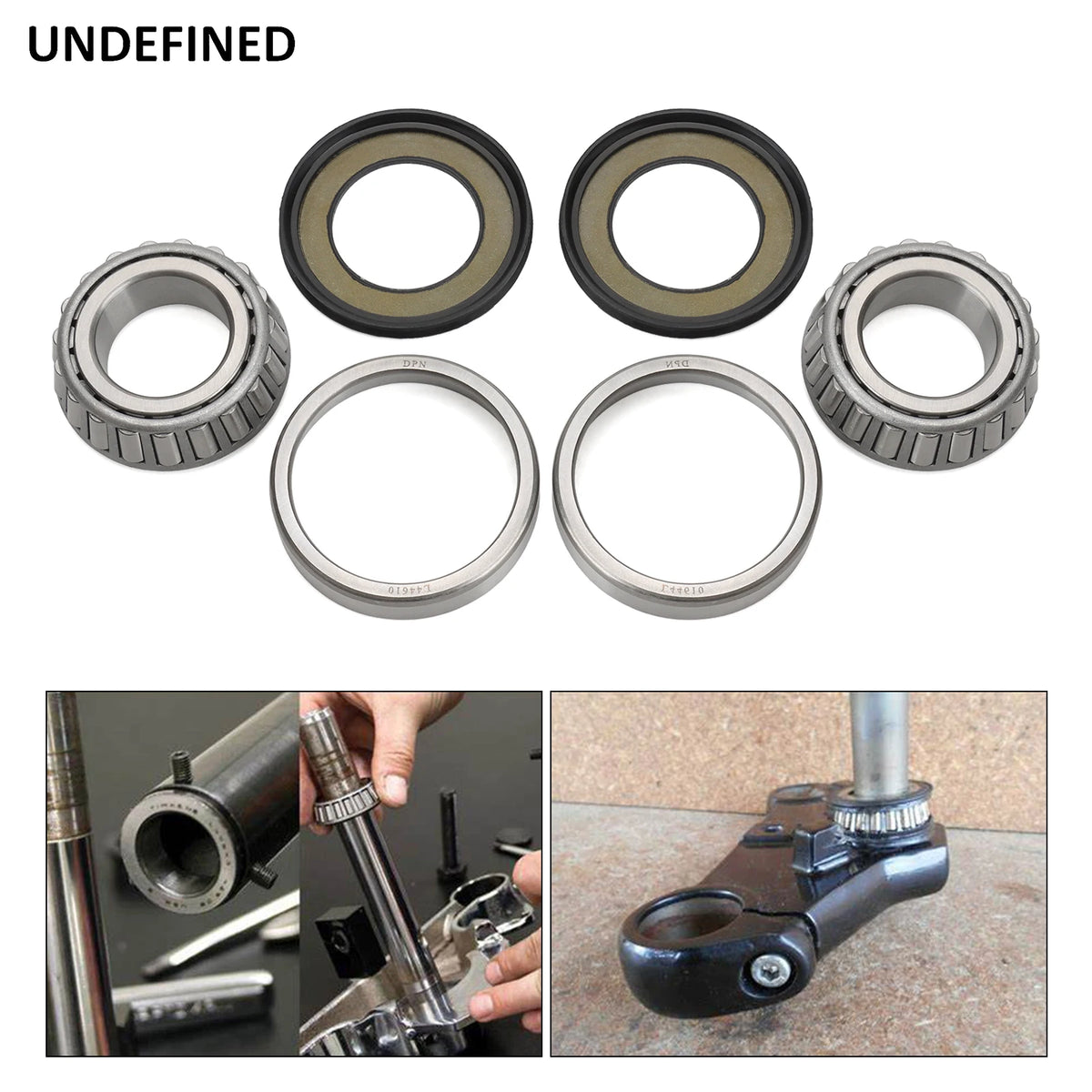 Kit de roulement/cage de colonne de direction pour Harley Softail, Low Rider, Fat Bob 114, Road Glide Custom, V-Rod, Breakout 1960-2024