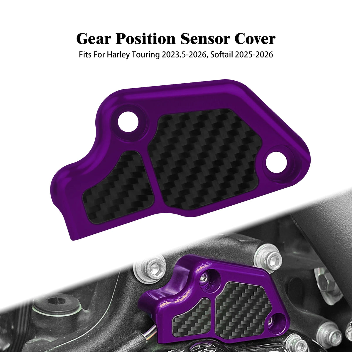 Cache de Capteur de Position de Vitesse Effet Carbone - Harley-Davidson Touring 2023.5-2026 et Softail 2025-2026 – photo 9/12