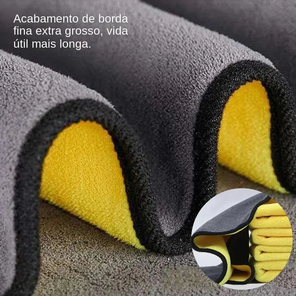 Serviette de Lavage Microfibre Velours de Corail 500GSM Double Face - Auto/Moto – photo 3/13