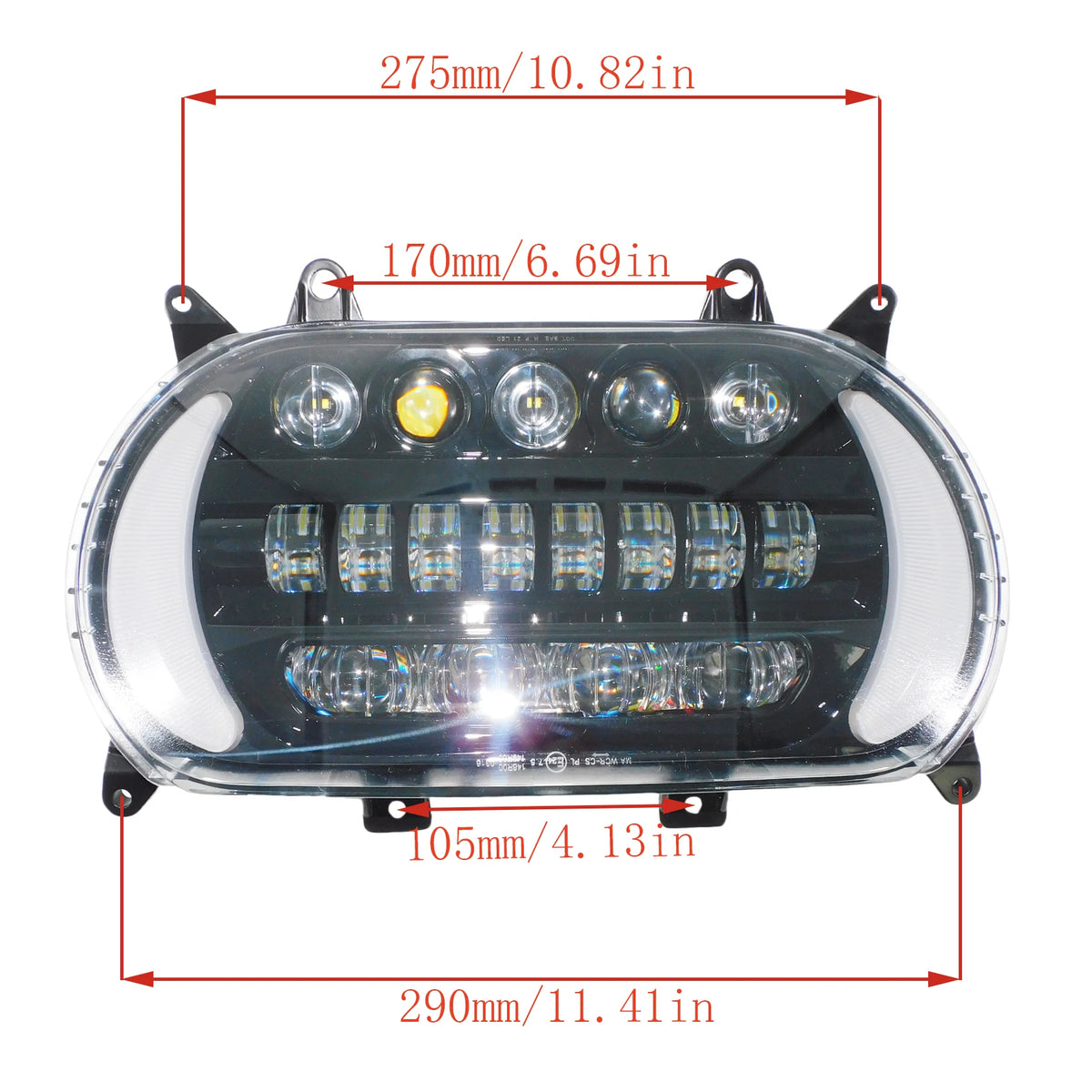 Phare LED avant complet sur Harley Road Glide - vue 6