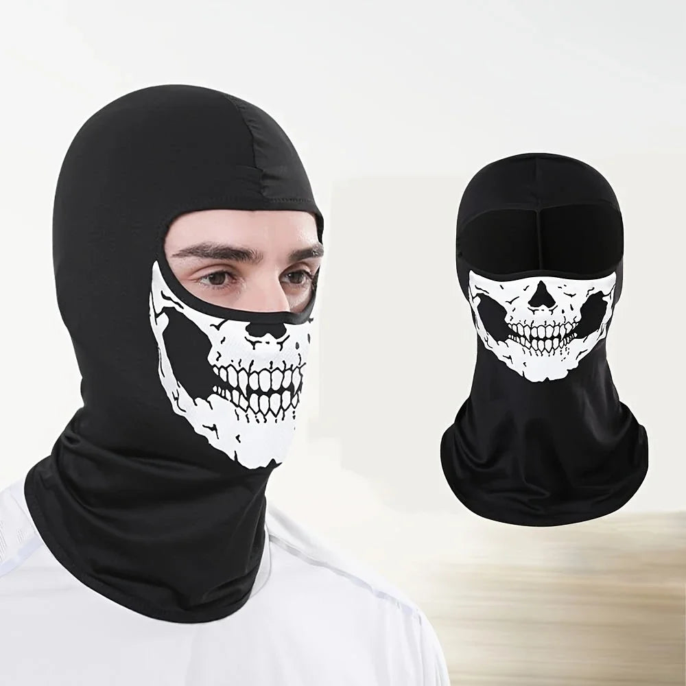 Cagoule moto tête de mort coupe-vent - vue 2