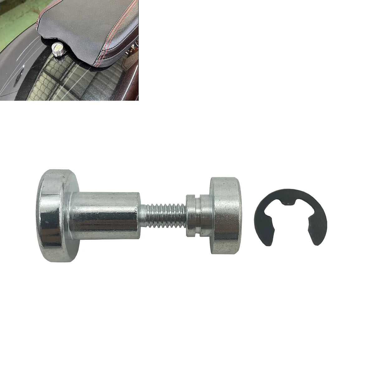Boulon de fixation de selle argenté pour moto Harley - vue 1