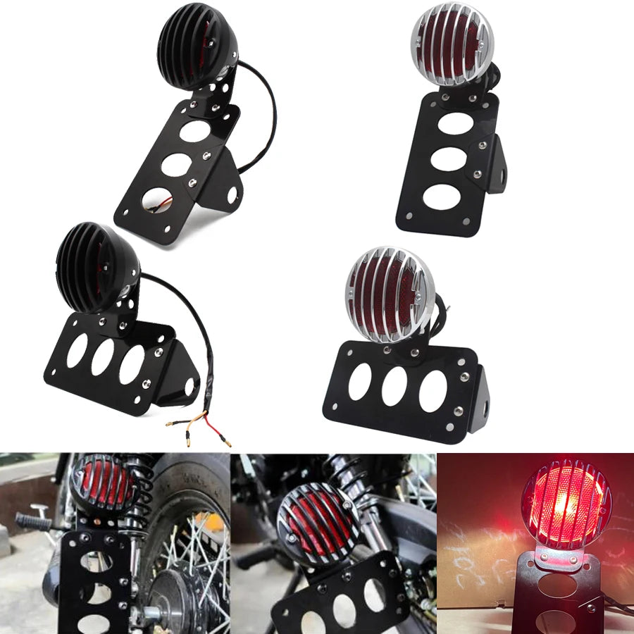 Support de plaque latéral avec feu pour Harley - vue 1