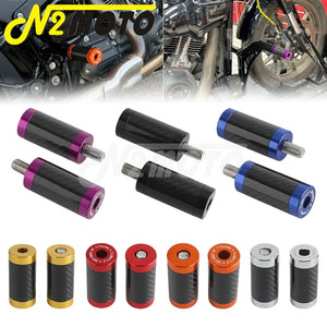Paire d'embouts de glissière en aluminium et fibre de carbone pour barre de protection moto - vue 4
