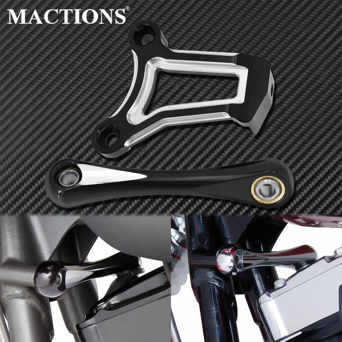 Support stabilisateur de moteur avant en aluminium CNC - Harley Touring 2009-2016, Electra Street Glide, Road King FLHX – photo 1/7