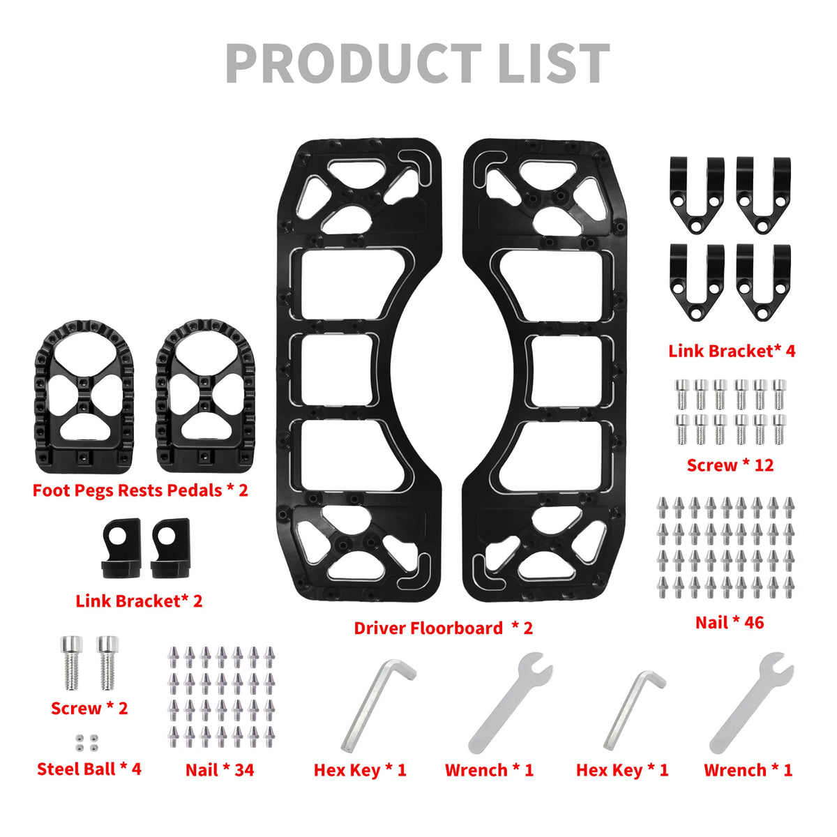 Planchers avant et arrière en aluminium pour Harley-Davidson Touring - vue 6