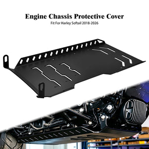 Sabot de protection moteur (skid plate) en aluminium pour Harley-Davidson Softail Breakout, Fat Boy, Fat Bob, Slim 2018-2026 – photo 1/6