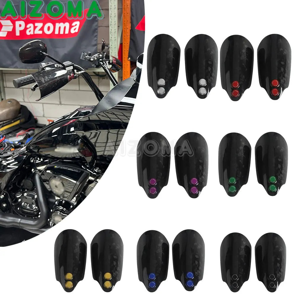 Protège-mains en fibre de carbone pour Harley Softail Street Bob 114, Heritage Classic – photo 3/20