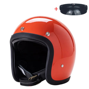 Casque jet vintage 3/4 ouvert - vue - vue 11
