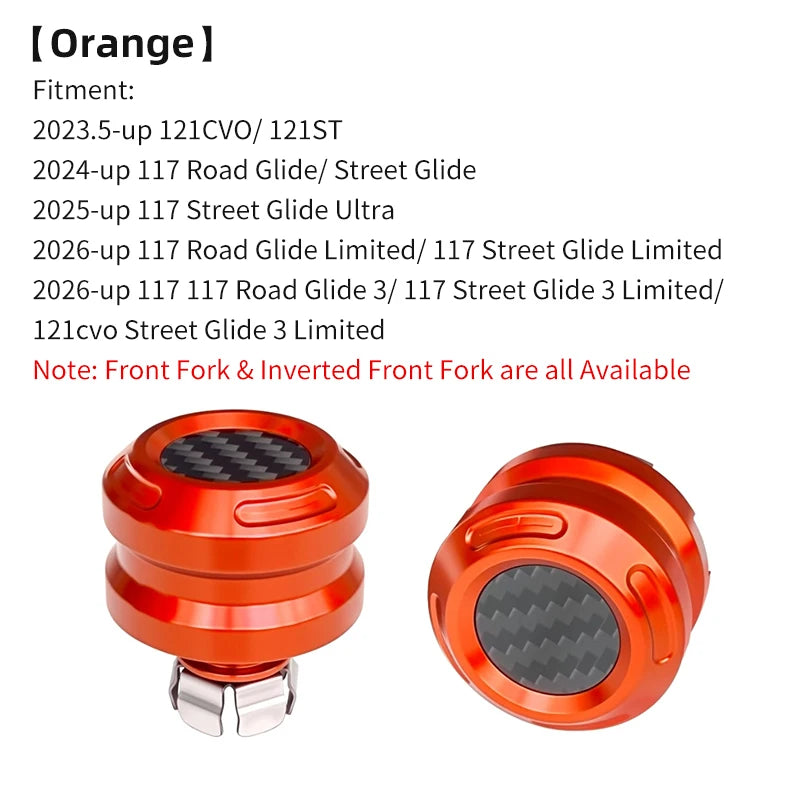 Cache d'Écrou d'Essieu Avant pour Harley 121 CVO/ST, 117 Touring (Fourche Inversée) – photo 8/14