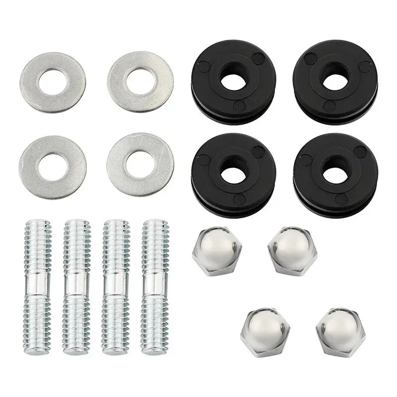 Kit de fixation chrome pour pare-brise de Harley-Davidson Road King - vue 1
