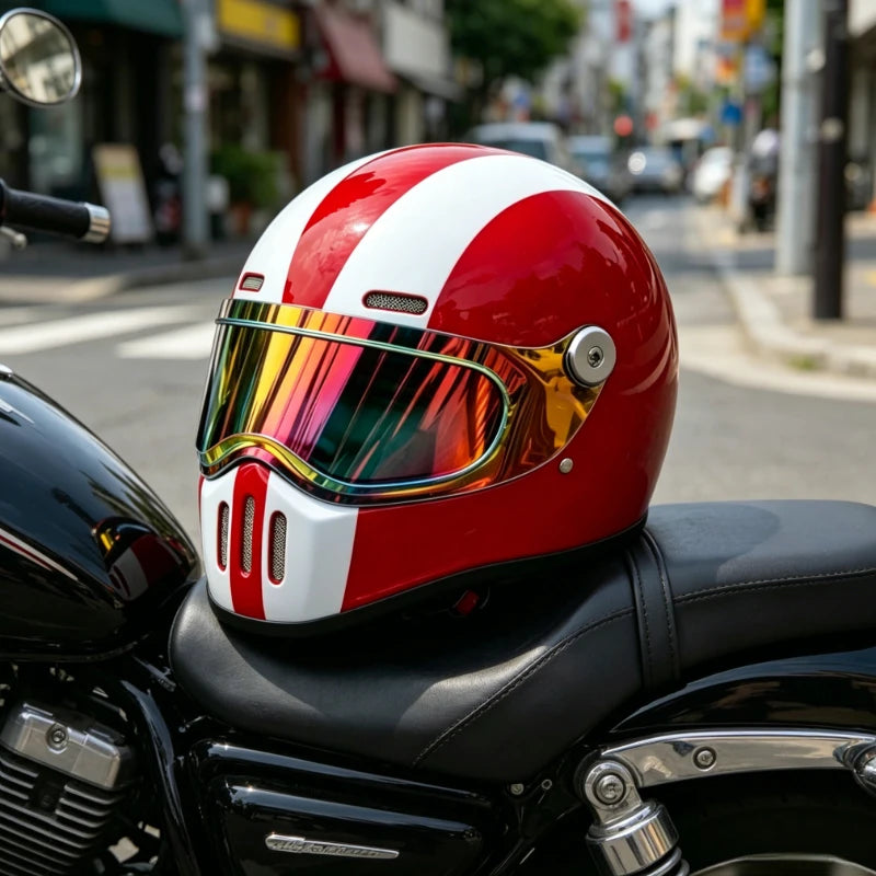 Casque moto intégral noir aérodynamique - vue de profil - vue 17