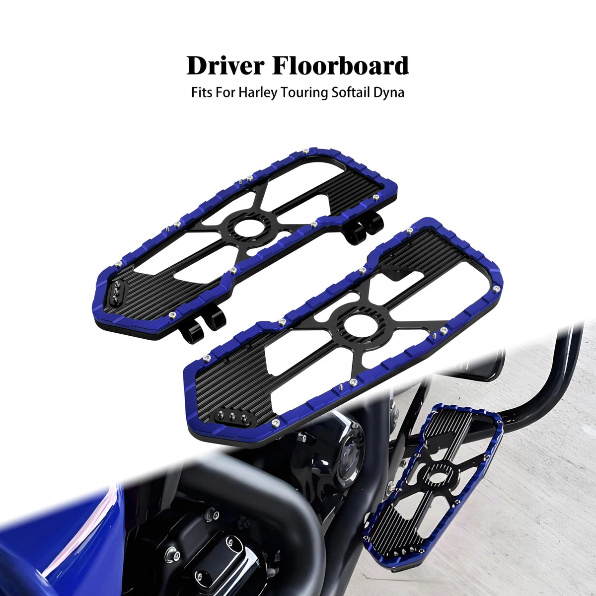 Repose-pieds plancher pilote en aluminium pour Harley-Davidson - vue 10