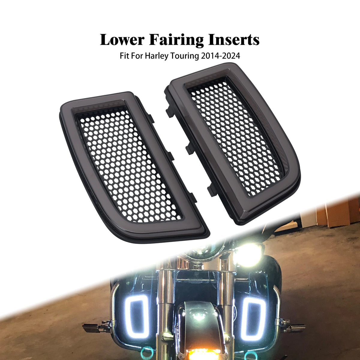Grilles LED de Carénage Bas avec Clignotants et Feux de Position - Harley-Davidson Touring 2014-2024 – photo 7/8