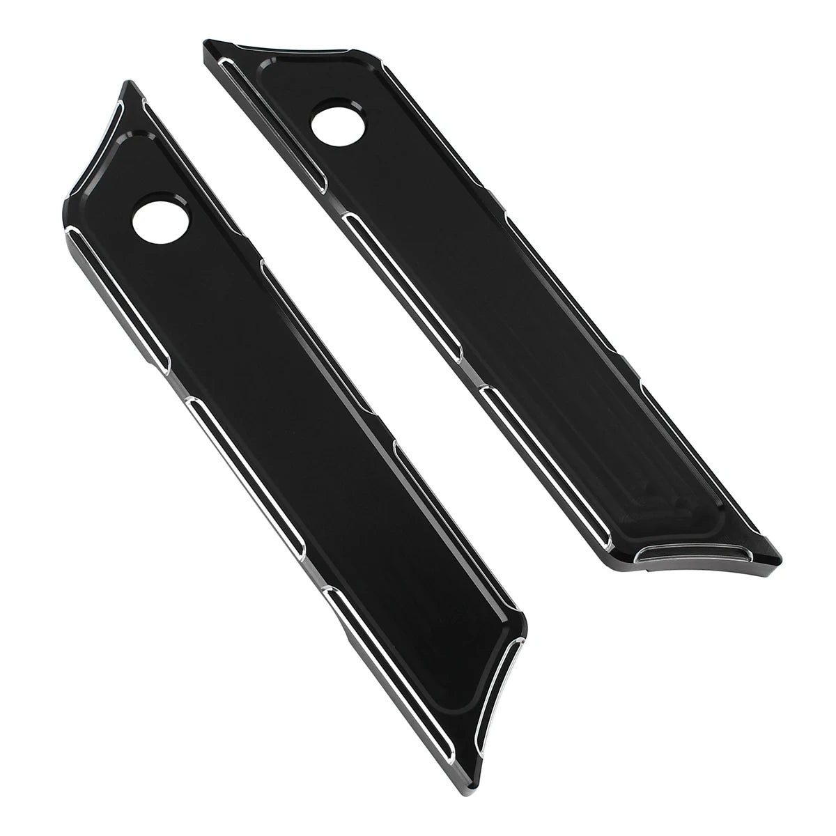 Cache-loquets de sacoches CNC noir pour Harley Touring - vue 4