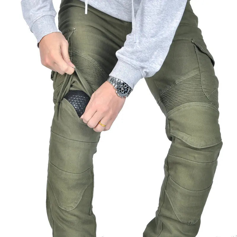 Pantalon motocross homme noir, protections genoux et hanches - vue 3