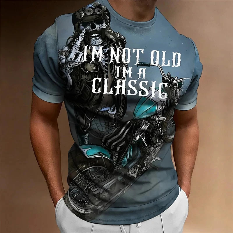T-shirt Moto Homme 1976 Racing Vintage Imprimé 3D Manches Courtes - vue 6