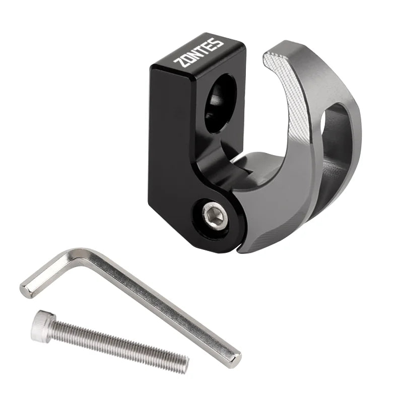 Crochet moto pliable en aluminium Chekis pour Zontes 350/310 - pompe et rangement casque - vue 11