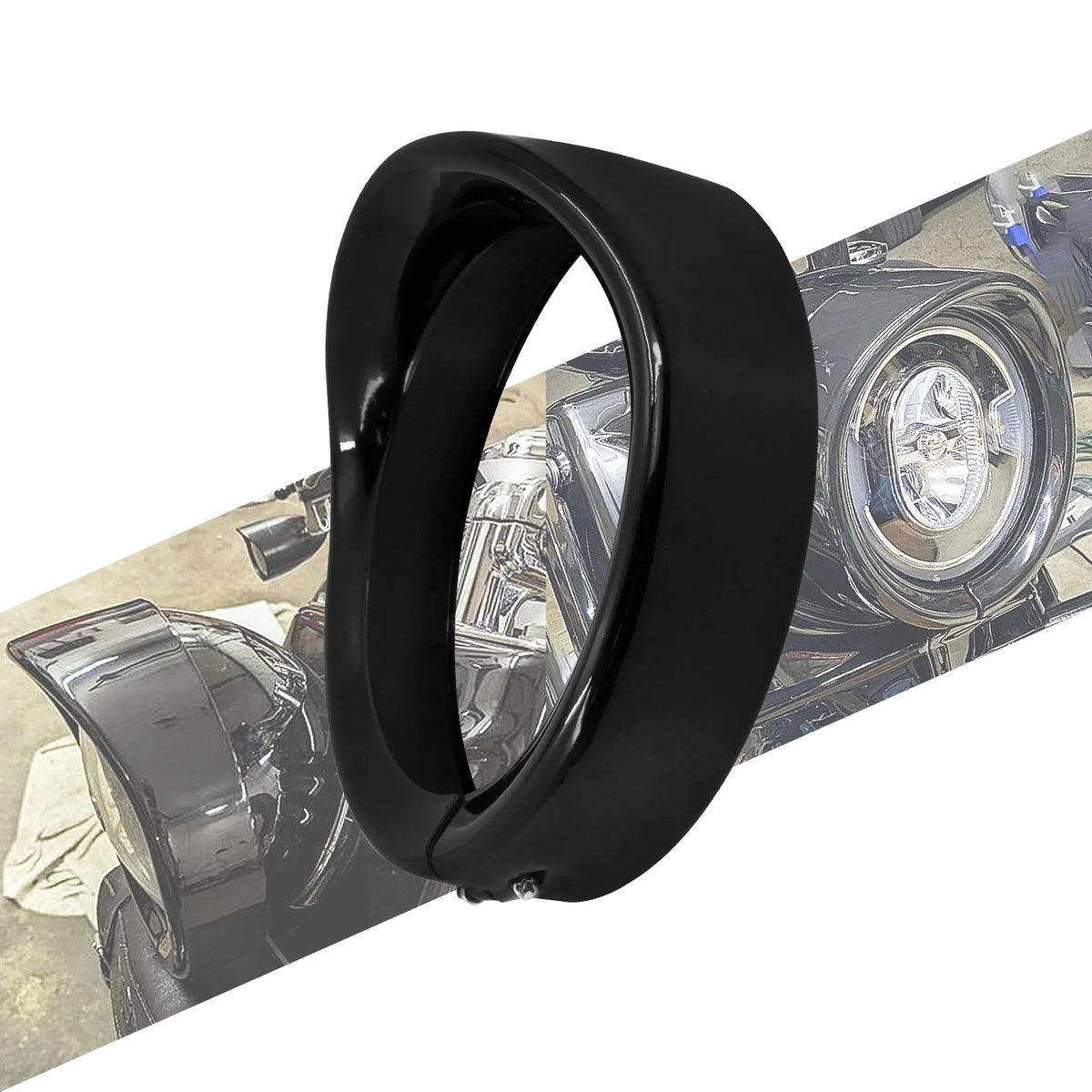 Cerclage visière de phare pour Harley Touring - vue 7