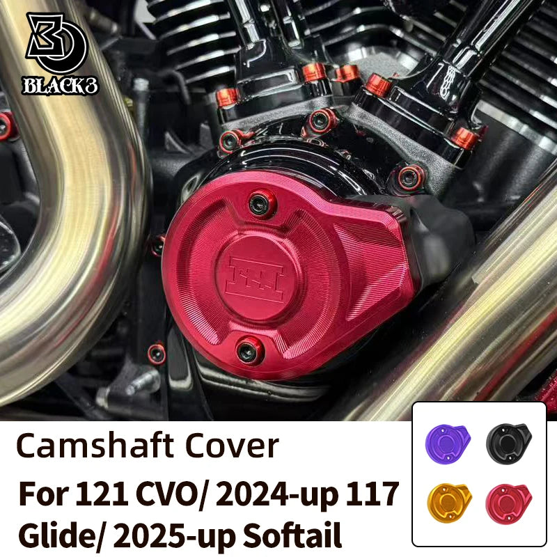 Cache Arbre à Cames CNC pour Harley 121 CVO, 117 Road/Street Glide, Softail, Ultra Limited – photo 1/12
